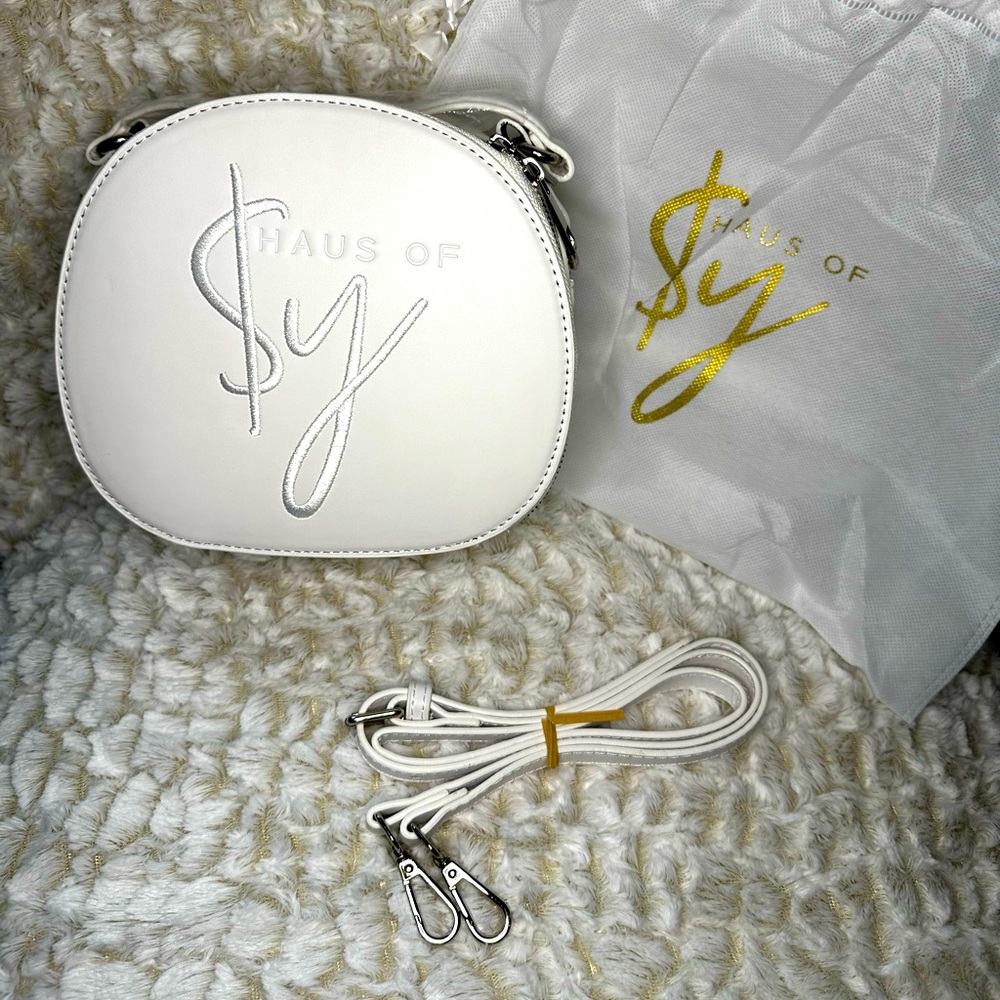 New Haus of Sy white Logo Bag.